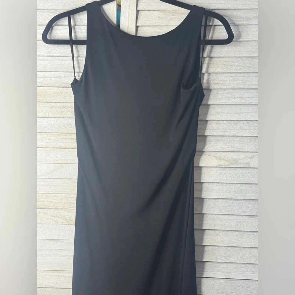Lauren Ralph Lauren Black Maxi Dress Size M Elegant Formal Evening Classic Chic